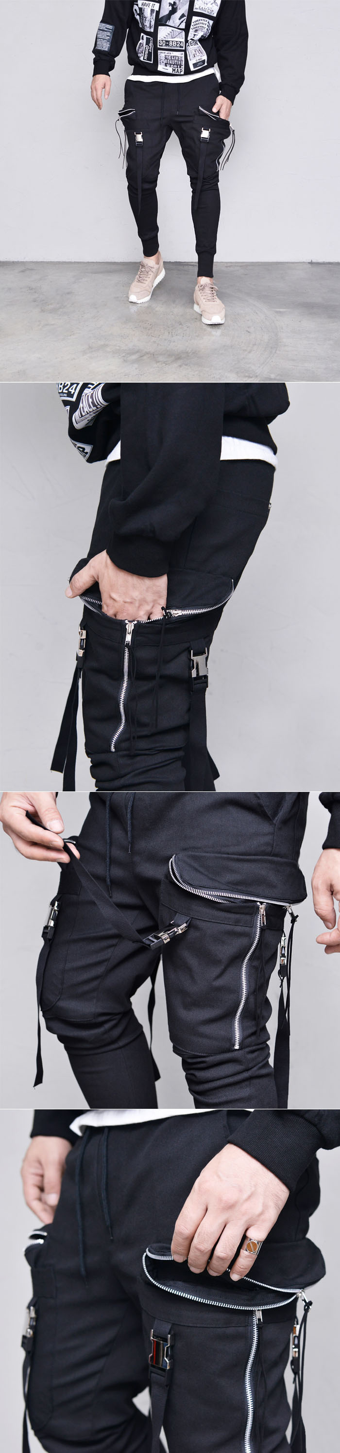 buckle baggy jeans
